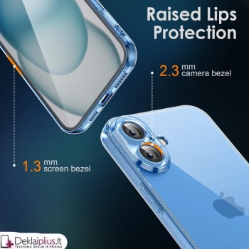 Silikoninis dėklas su kameros apsauga 2.0 mm storio - permatomas (Apple Iphone 16 Plus) Silikoninis dėklas su kameros apsauga 2.0 mm storio - permatomas (Apple Iphone 16 Plus)